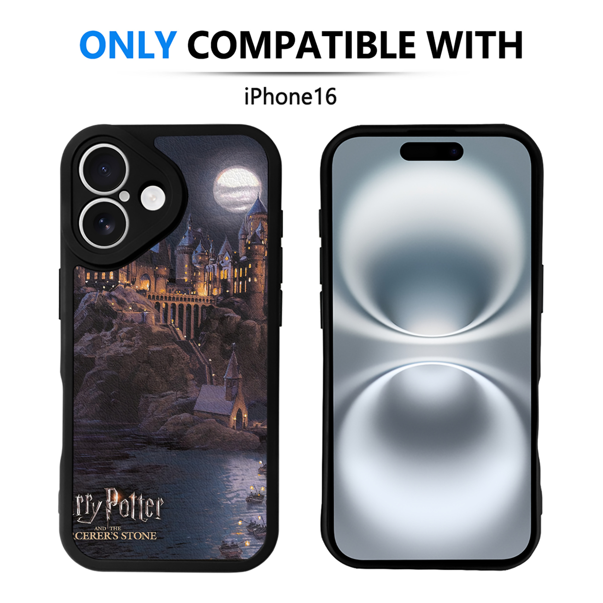 （画像用） Harry Potter ハリー・ポッターシリーズ 【iPhone 16シリーズ対応】シリコンスマホケース（レザー調） 材質：シリコン